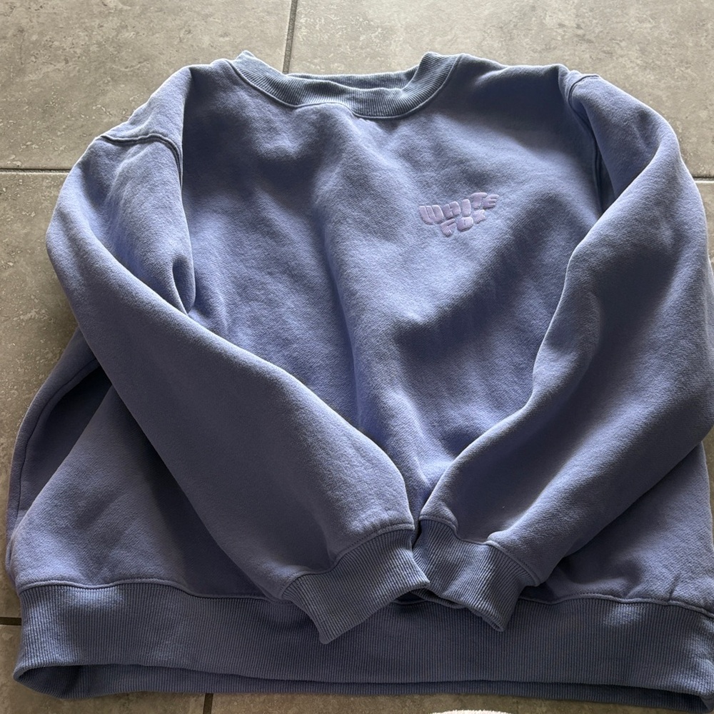 White fox  Blue Sweater